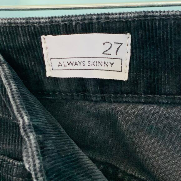 GAP Always Skinny Black Corduroy Jeans Size 27 - Picture 5 of 8